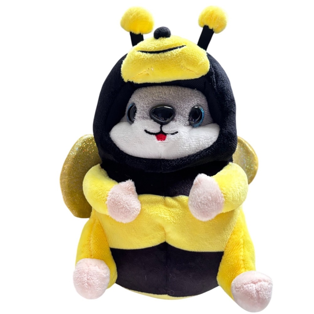 NANCO 8" Plush Animal Bumblebee Costume Bee Yellow Black Gold Wings NWT